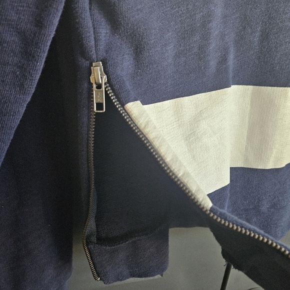 J Crew Painted Striped Sweatshirt Sz Med - Picture 2 of 2